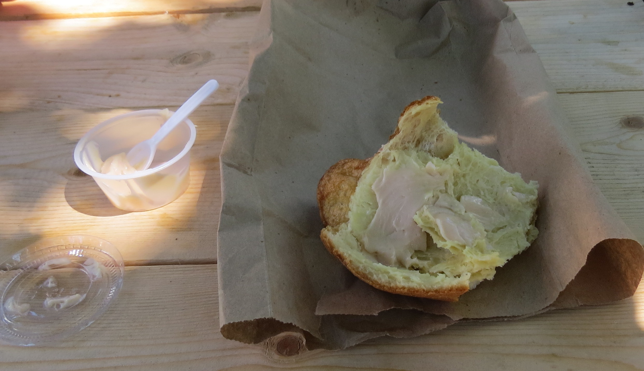 Popover with Raspberry Butter at the West Tisbury Farmers Market