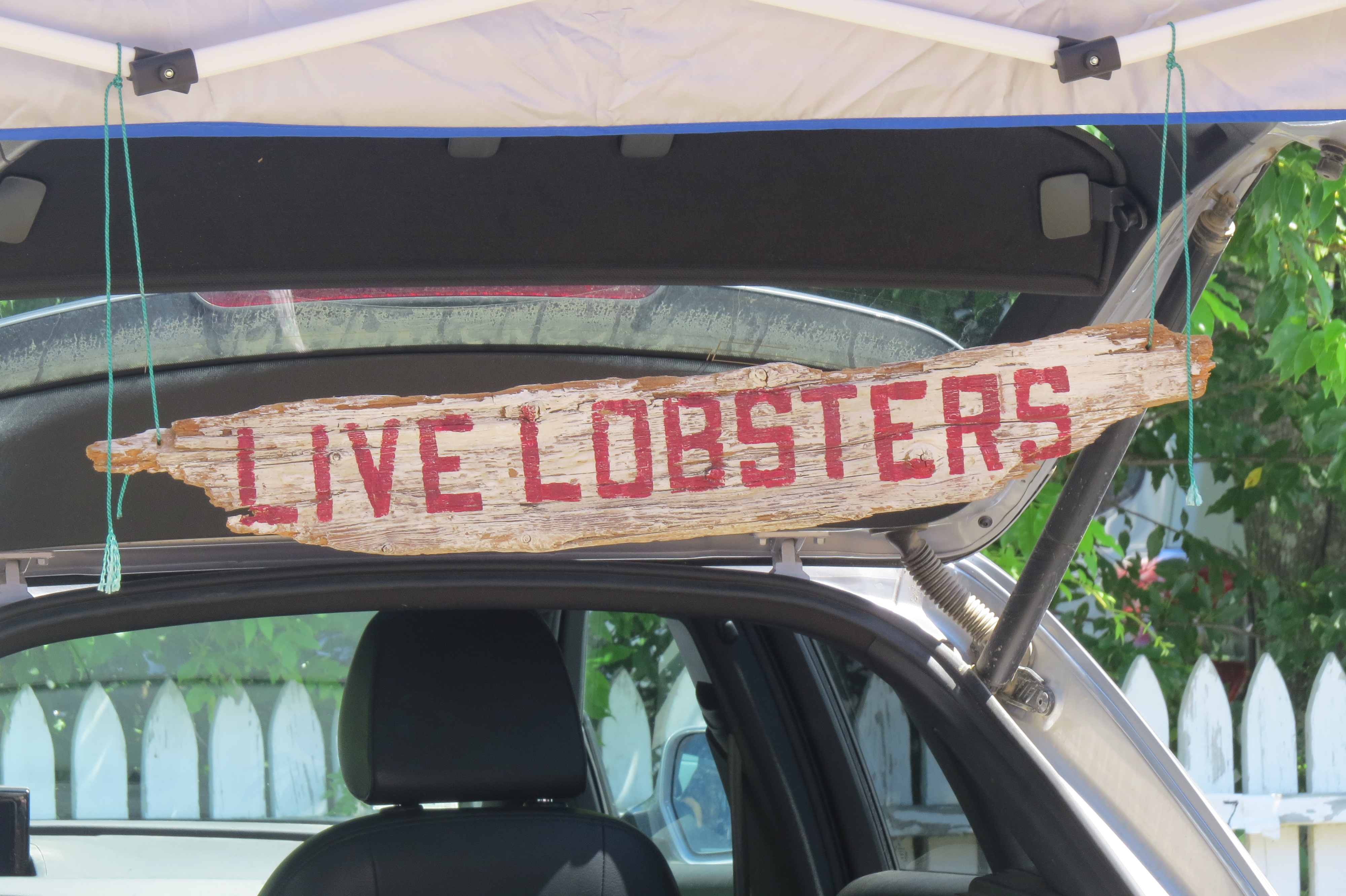 Lobster Sign at the West Tisbury Farmers Market
