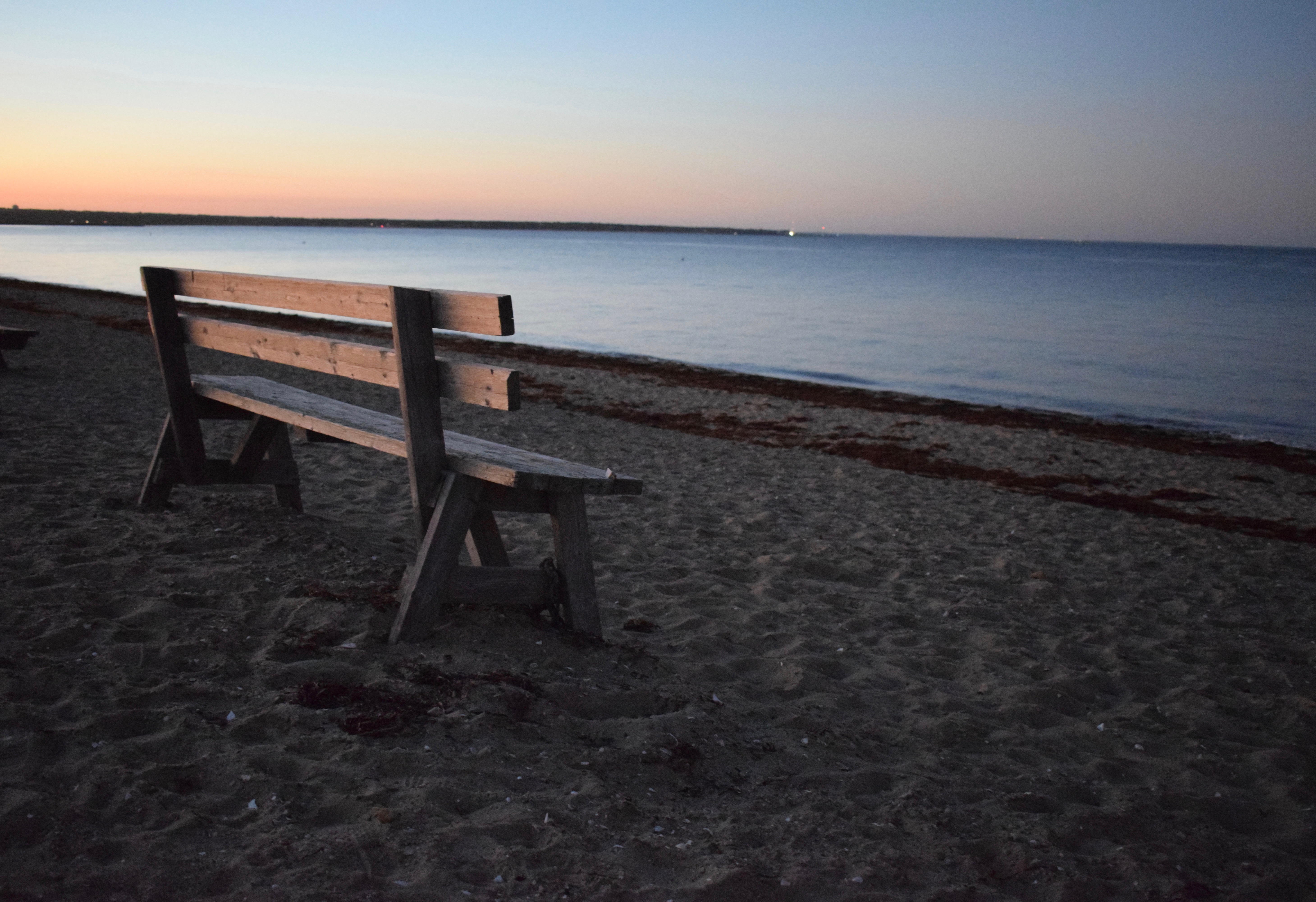 Favorite Things, Bench and Sunset at State Beach, Martha's Vineyard
