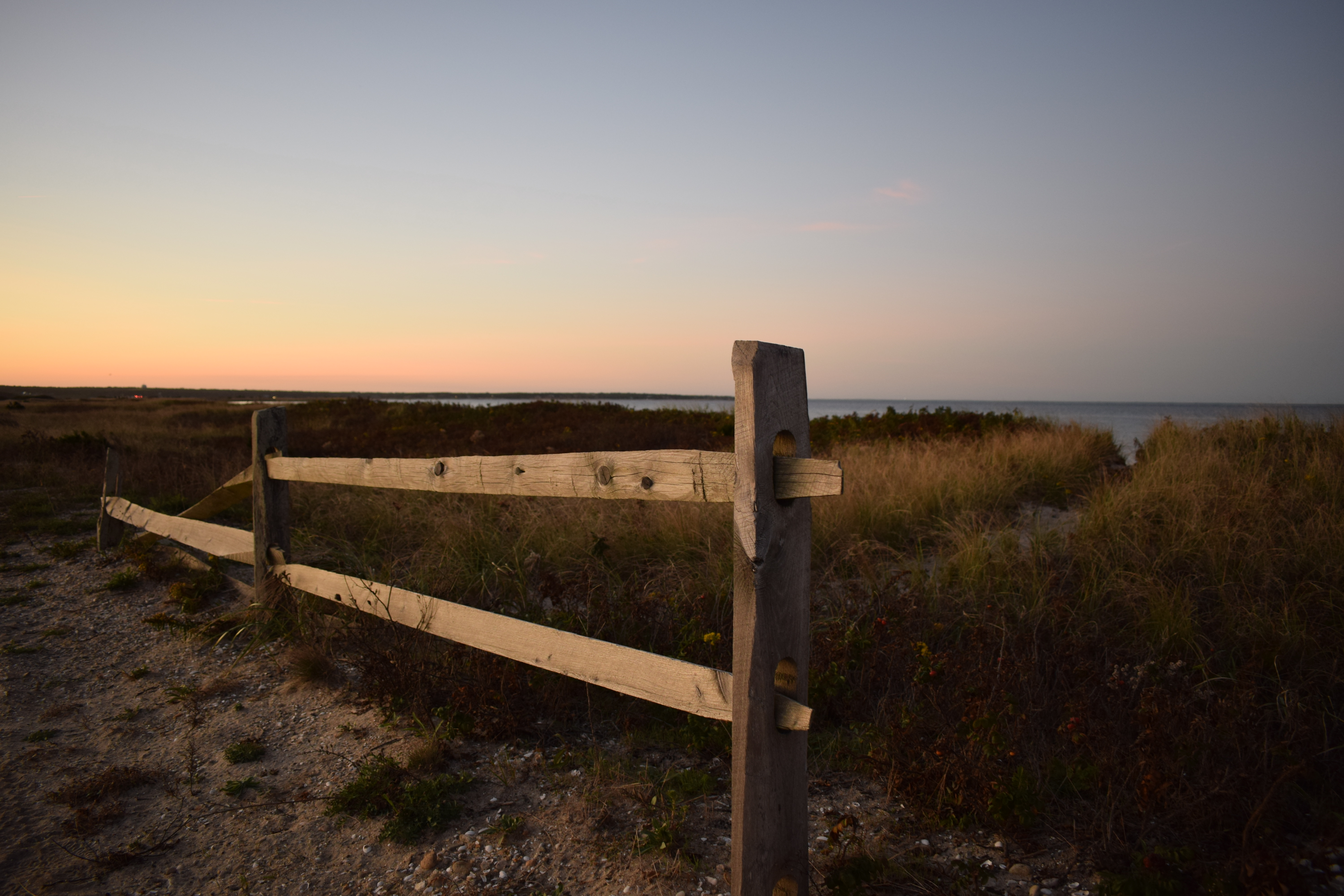 Favorite Things, Fence and Sunset at State Beach, Martha's Vineyard