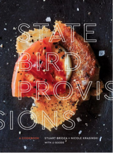State Bird Provisions Cookbook, New Cookbooks for Fall and Winter 2017