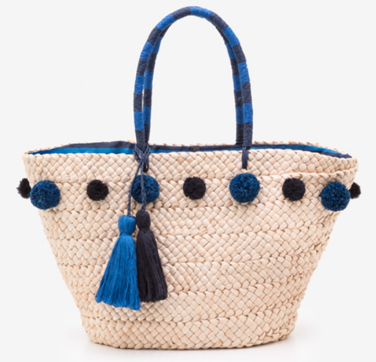 Straw Bags for Summer, Pompom Beach Bag from Boden