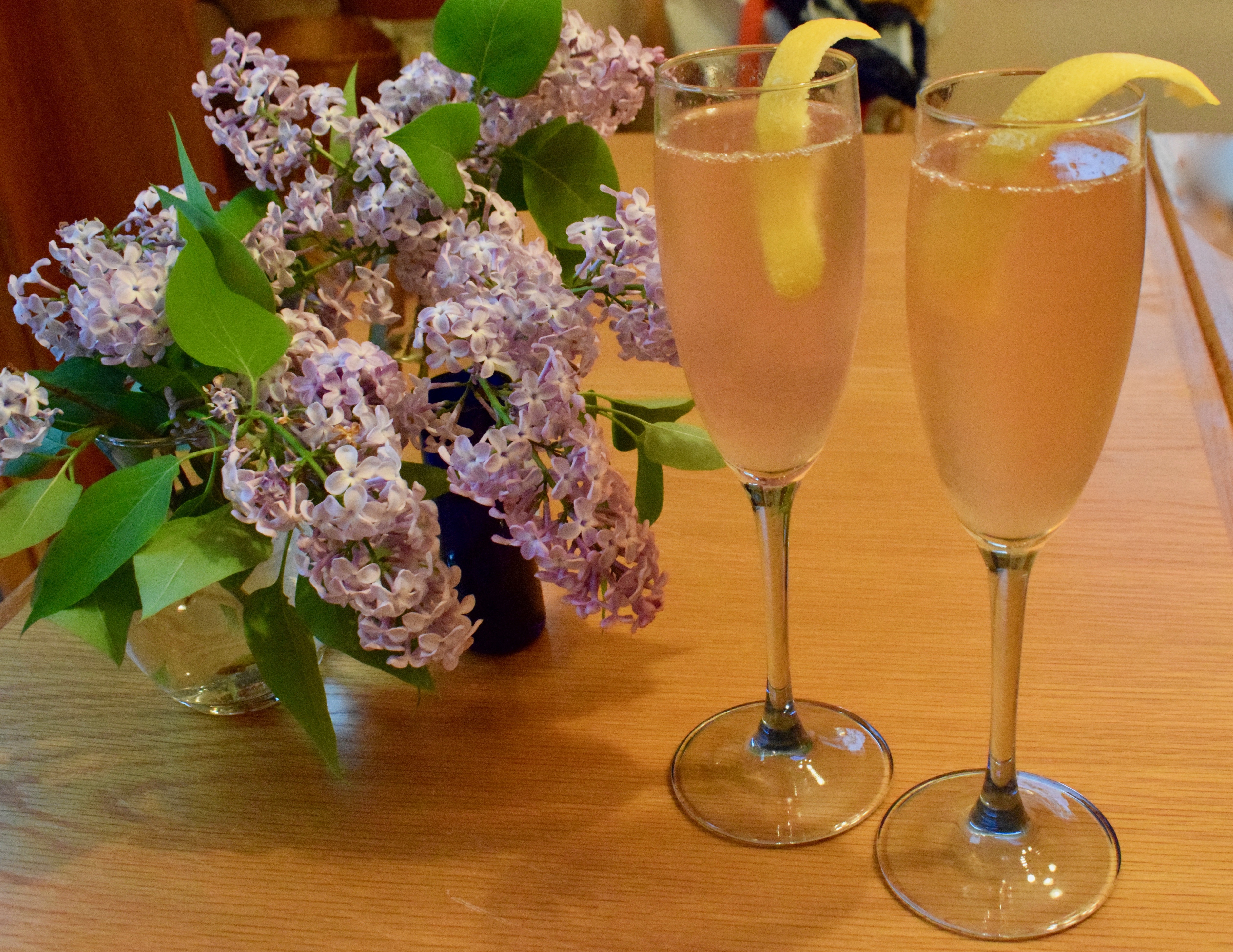Springtime in Paris Cocktail, Drinks and Lilacs