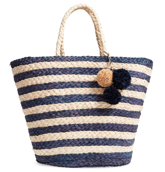 Straw Bags for Summer, Stripe Woven Cornhusk Tote from Nordstrom