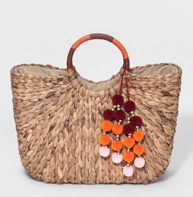 Straw Bags for Summer, Round Handle Straw Tote Bag from Target