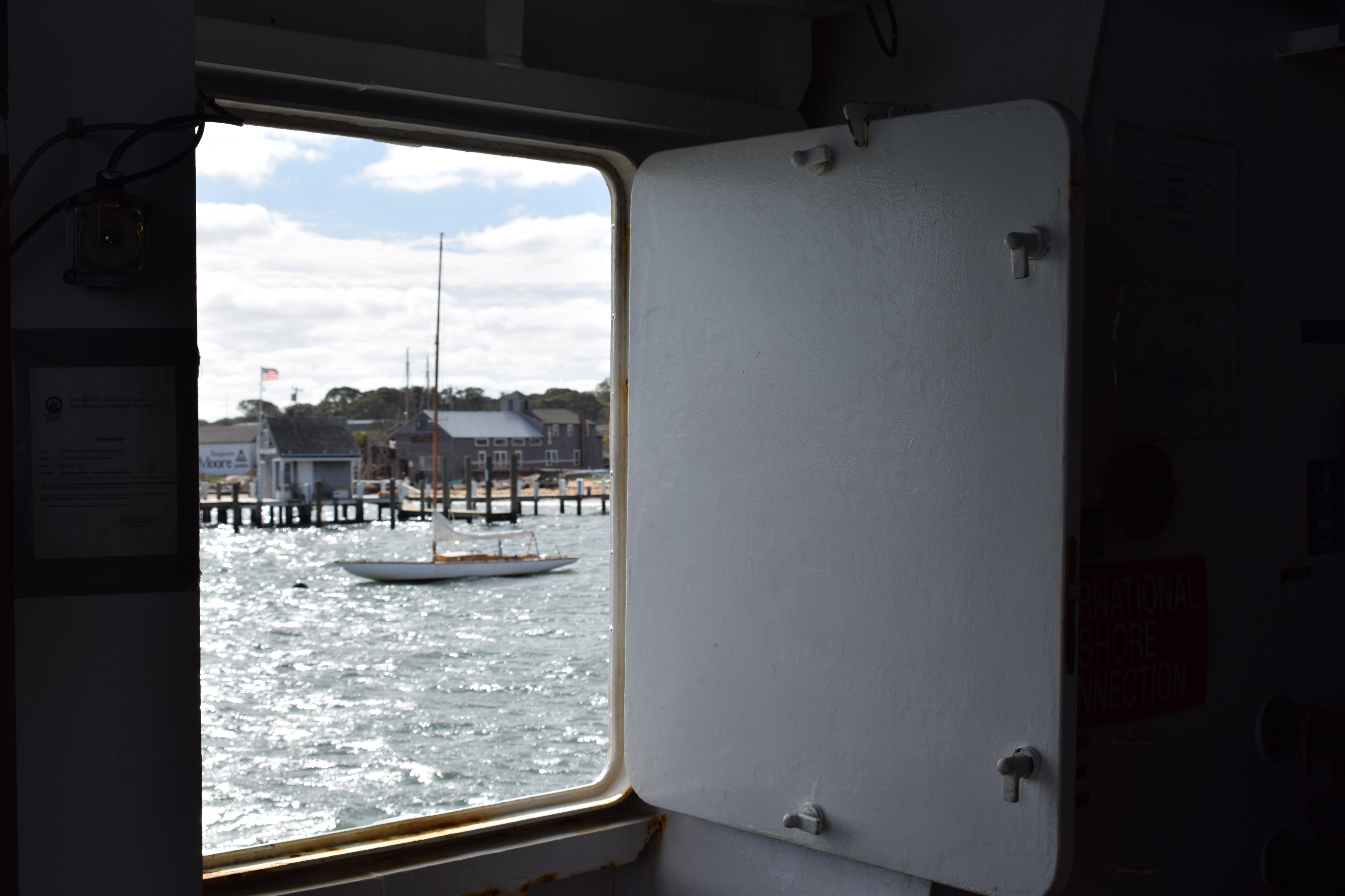 It's the weekend! Number 63, View of Vineyard Haven Harbor from the lower deck of the ferry