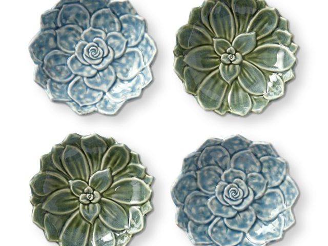 Williams Sonoma Blue and Green Dip Bowls