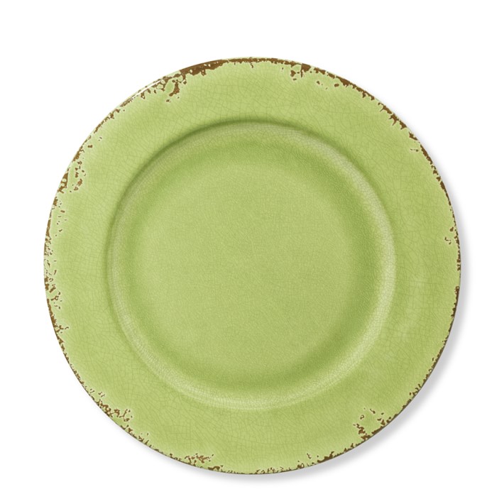 Williams Sonoma Rustic Green Dinner Plate