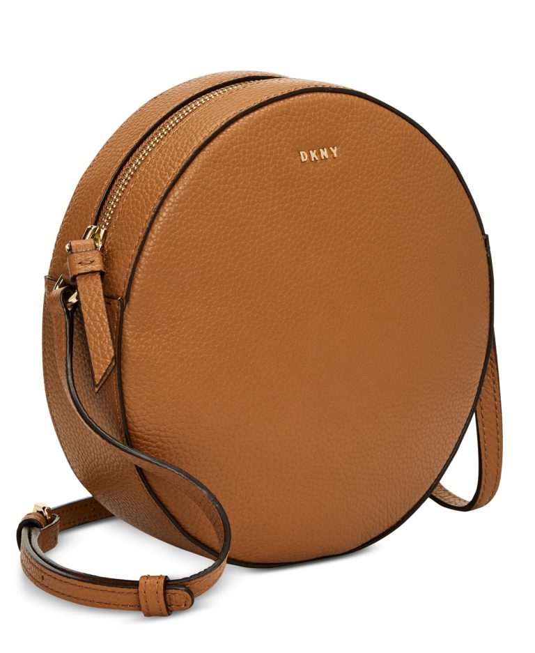 DKNY Cindy Circle Bag in Driftwood and Gold