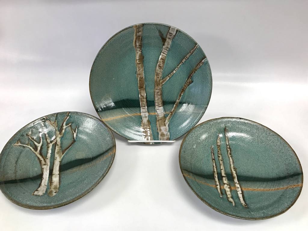 New England Made Gifts, Birch Tree Pottery Plates