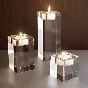 Gifts for the Consummate Entertainer, Three Crystal Candle Holders