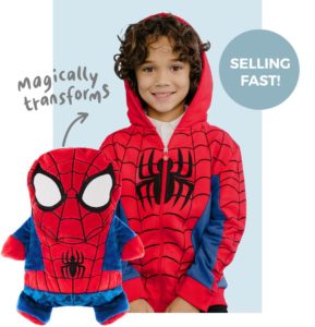 Gifts that Give to Others, Stuffed Spiderman Transforms to Sweatshirt for Boys