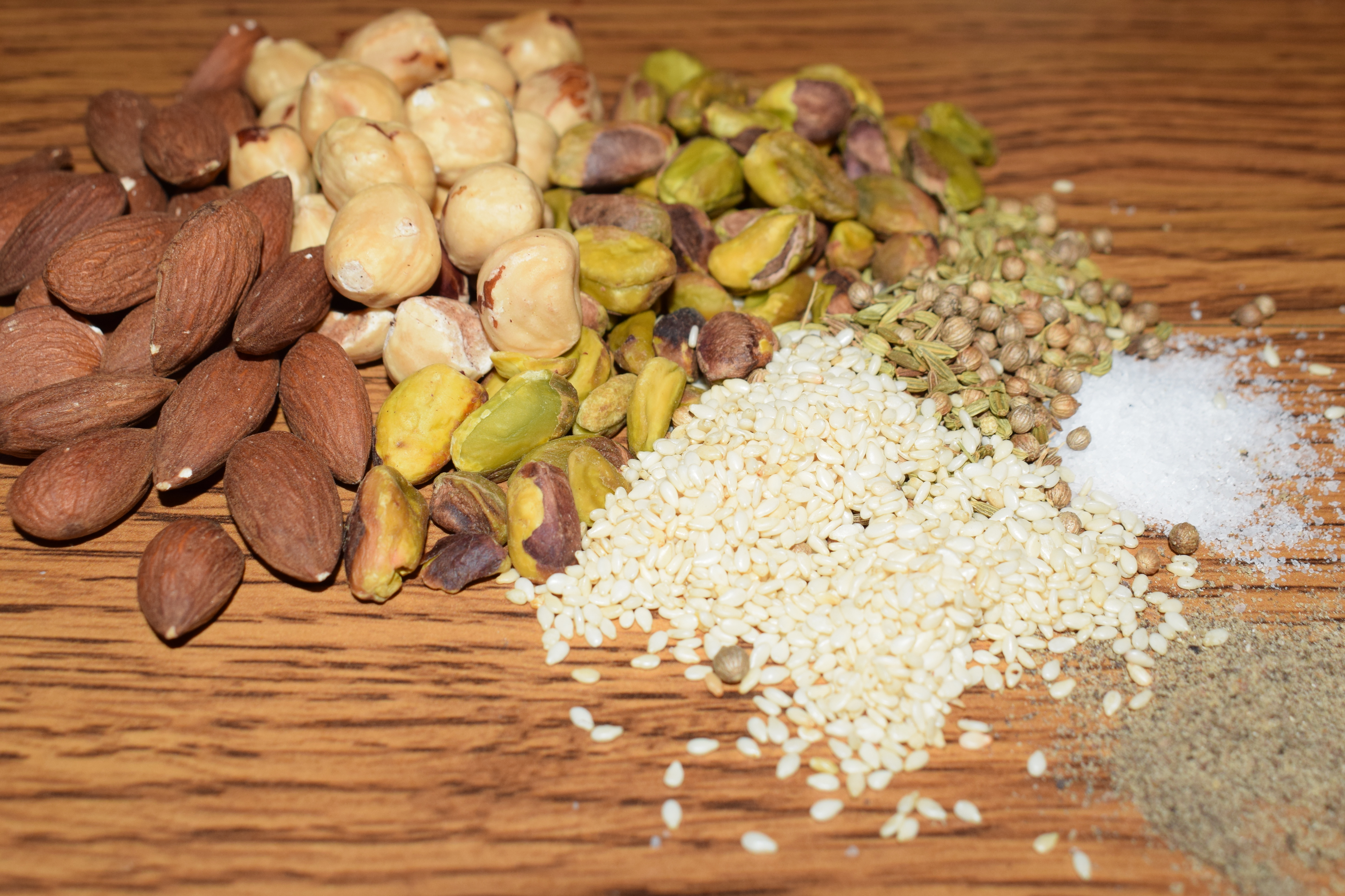 Dukkah ingredients