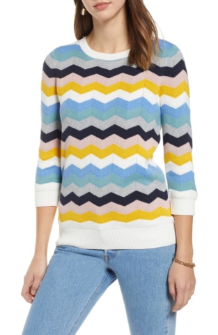 Chevron Jacquard Sweater