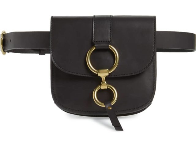 Frye Black Leather Belt Bag