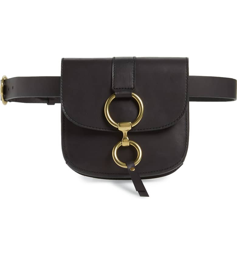 Frye Black Leather Belt Bag