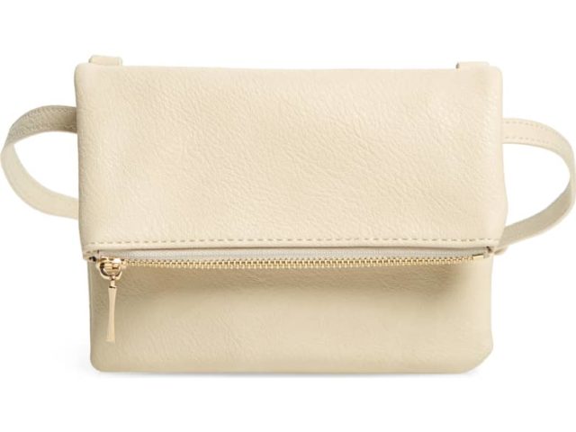 Sole Society Cassie Faux Leather Belt Bag in Linen