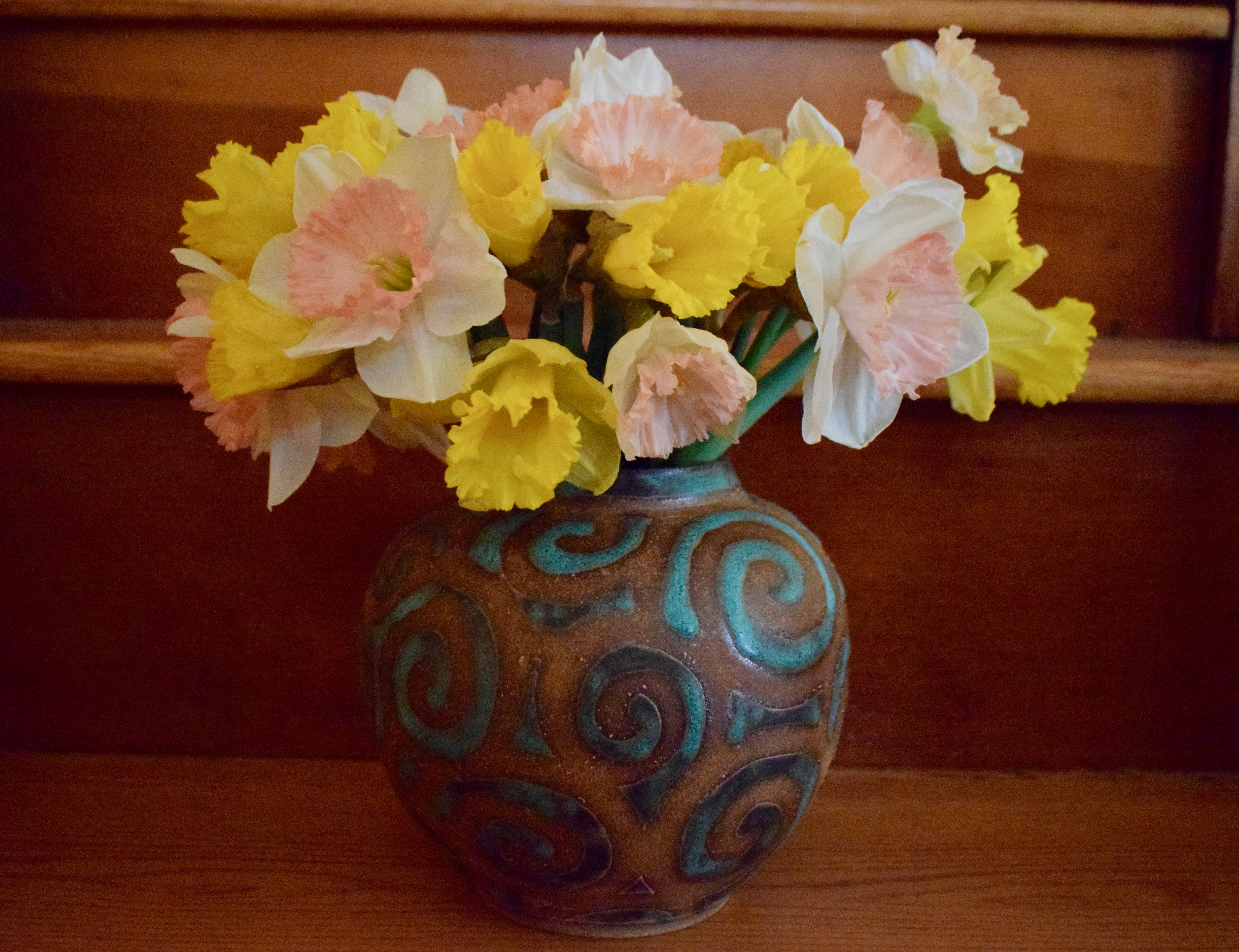 It's the Weekend!, Number 98, Daffodils in a Pottery Vase