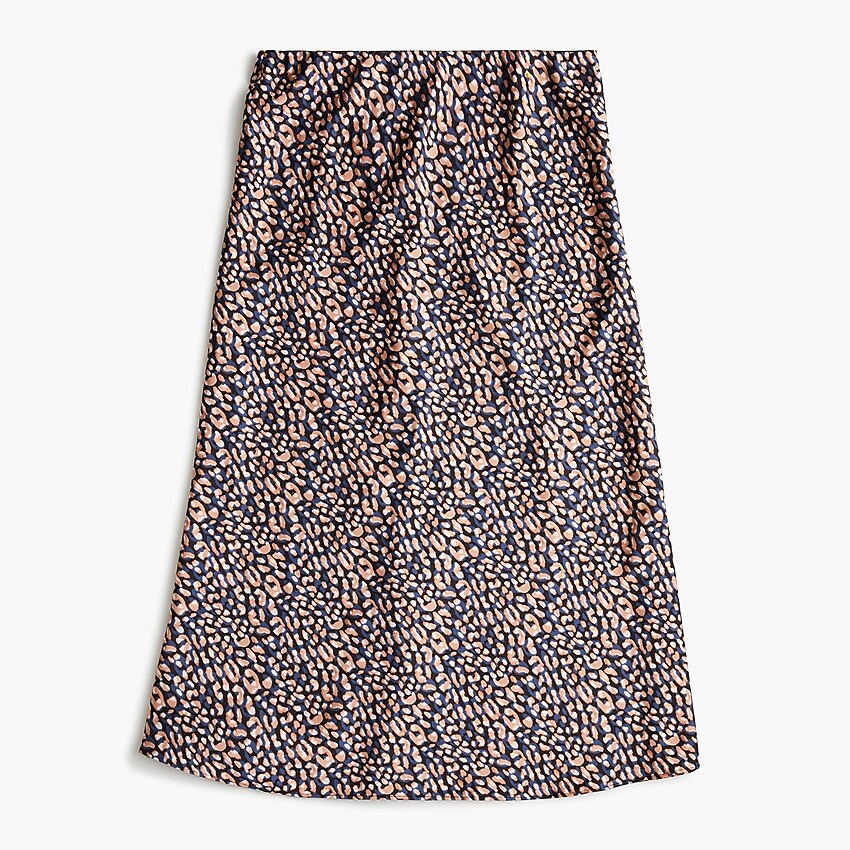 J. Crew Leopard Skirt in Navy and Peach
