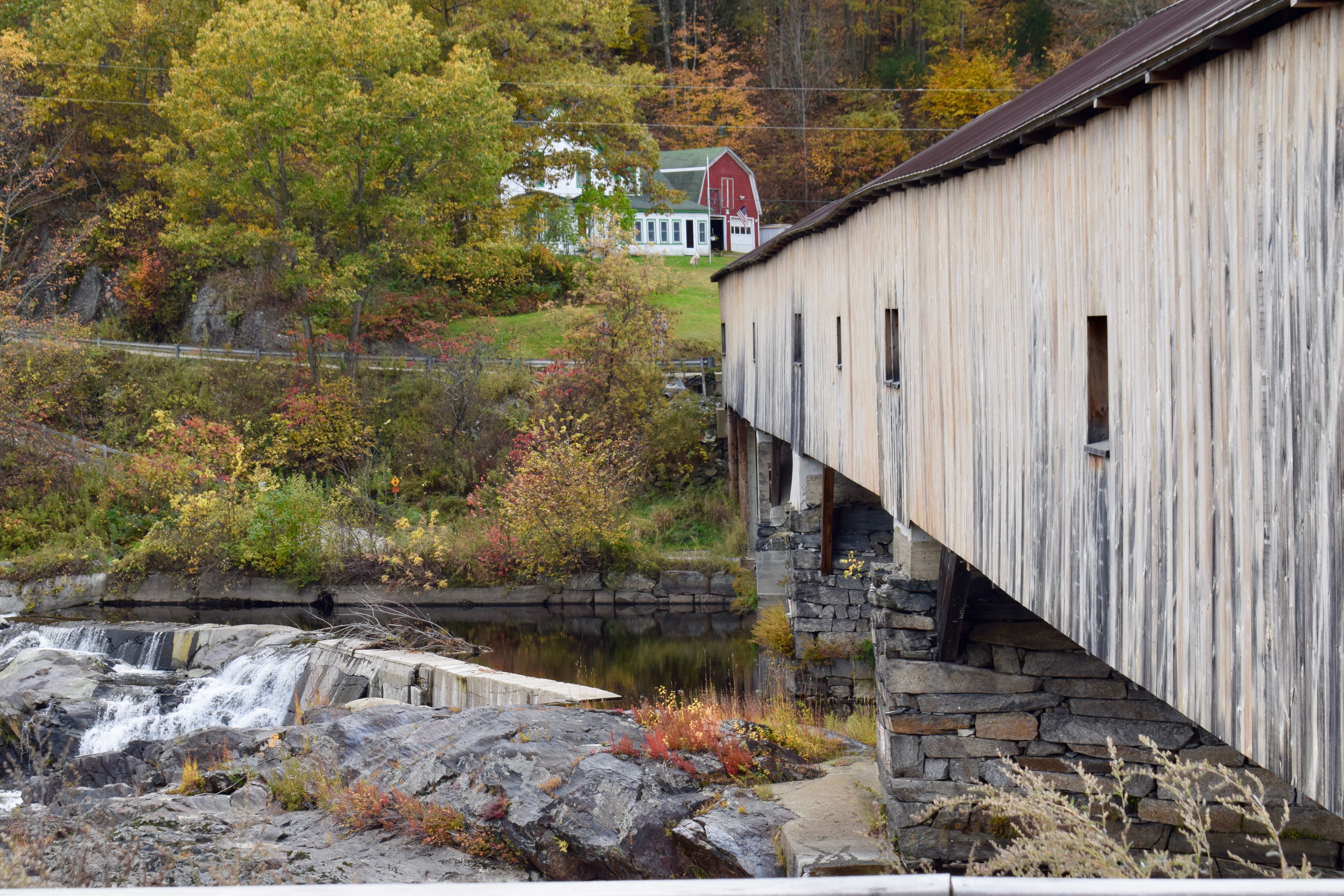 It's the weekend! Number 126, NH Covered Bridge, River and Red Barn
