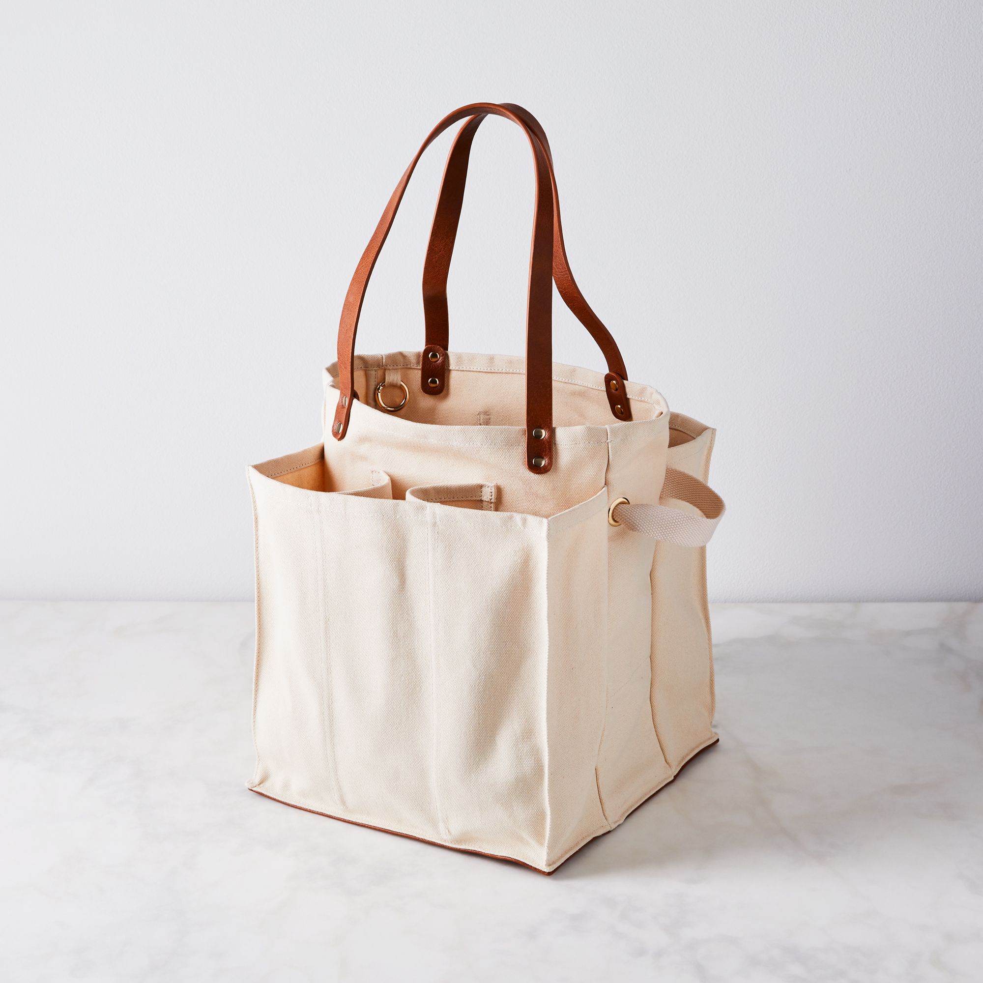 Gifts for Your Favorite Chef, Leather Handled and Canvas Market Tote