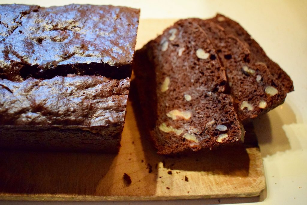 Chocolate Banana Bread Sliced