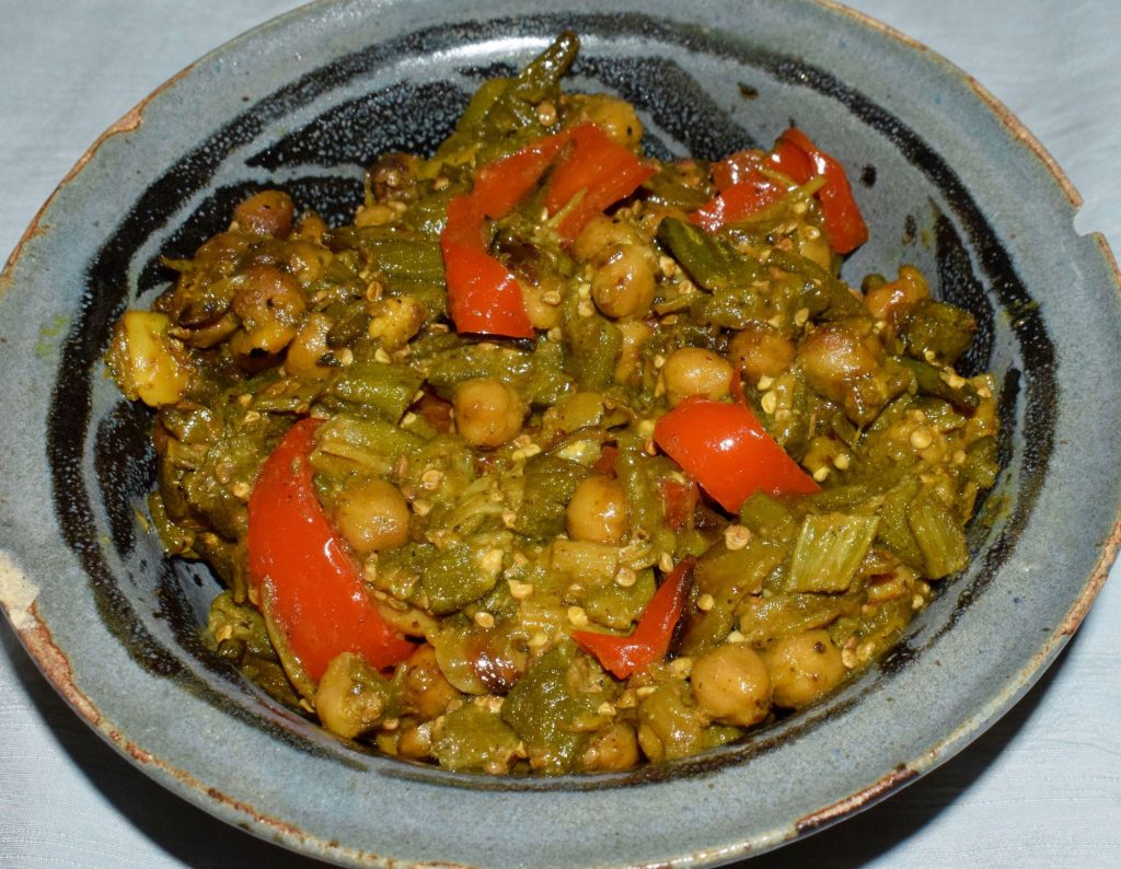 Diwali 2018, Okra and Chickpeas