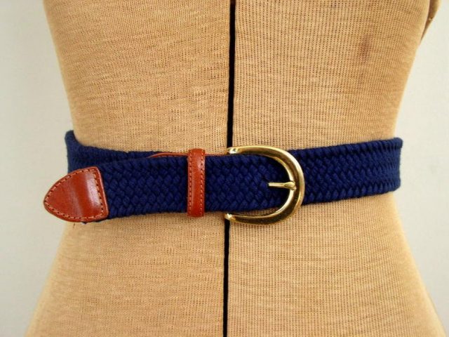 Vintage Woven Blue Belt