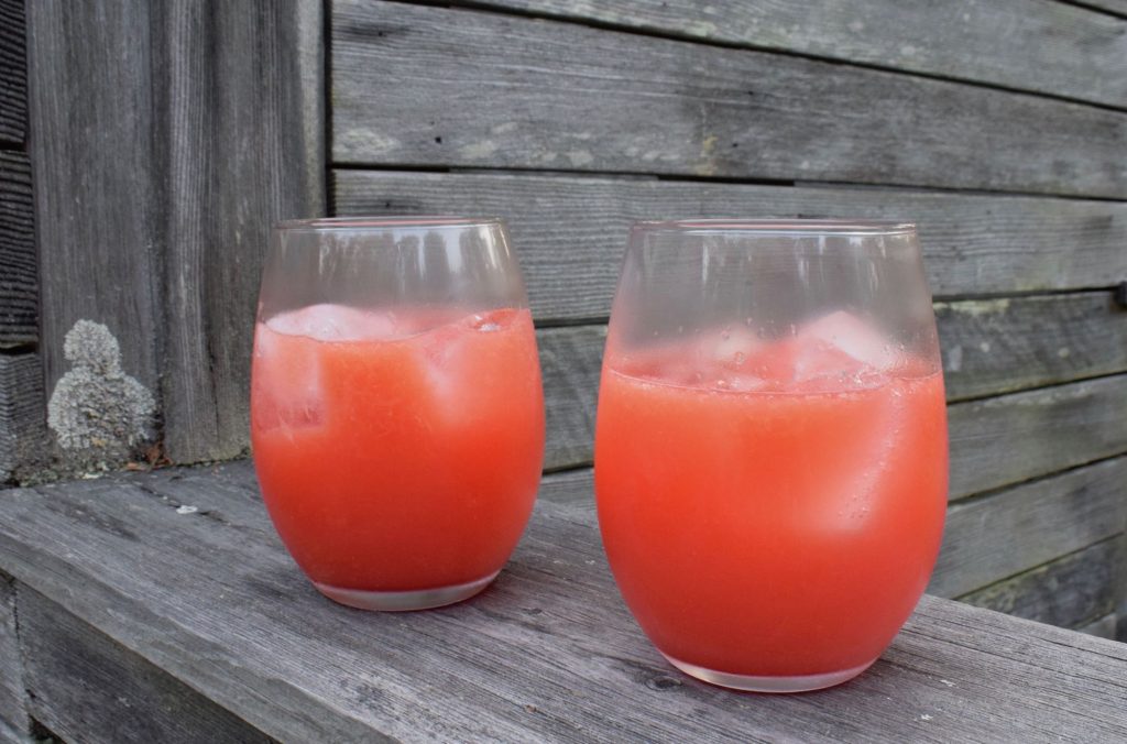 Campari, Orange Juice and Seltzer Cocktail