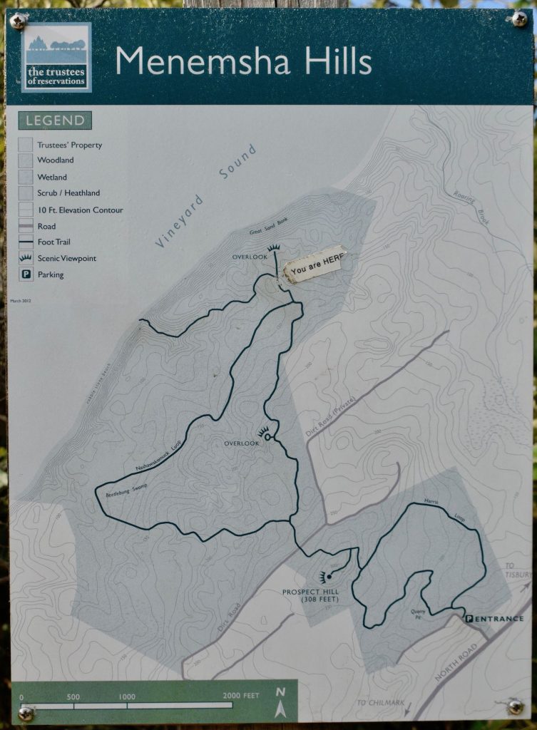 Map of Menemsha Hills Trails
