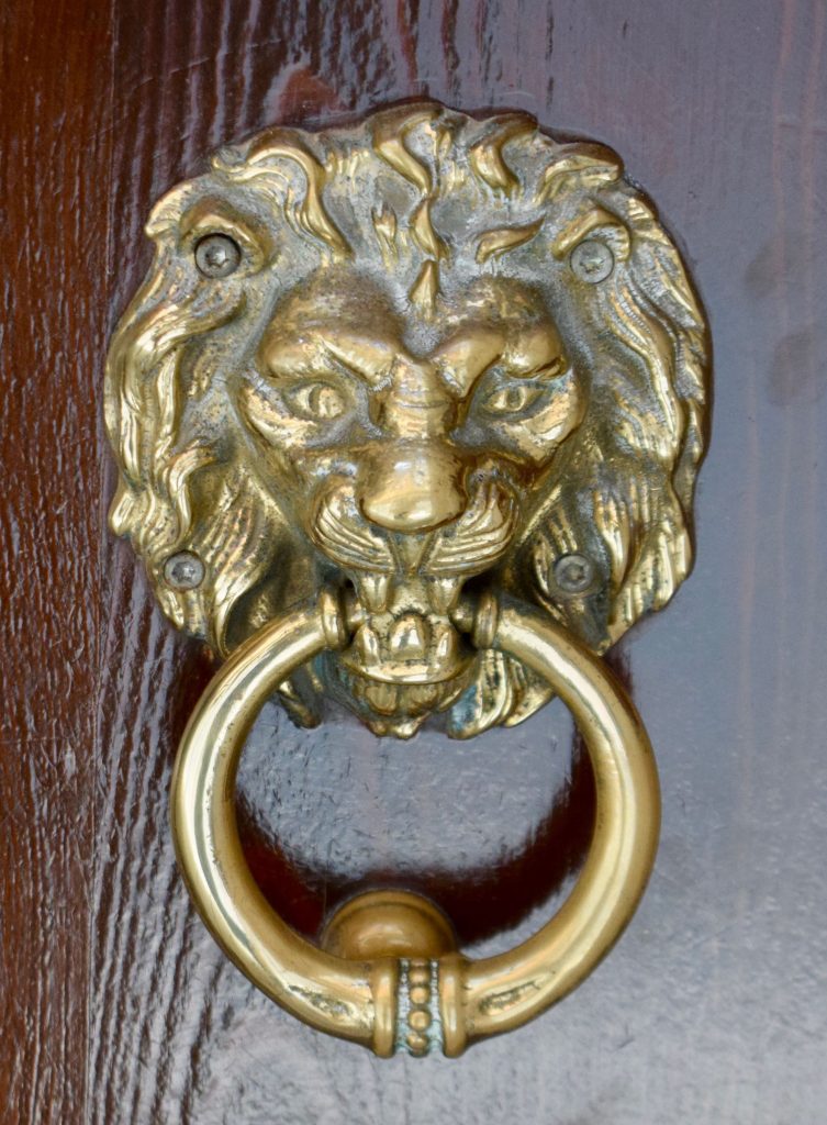 Favorite Things, Venetian Hardware, Brass Lion Door Knocker