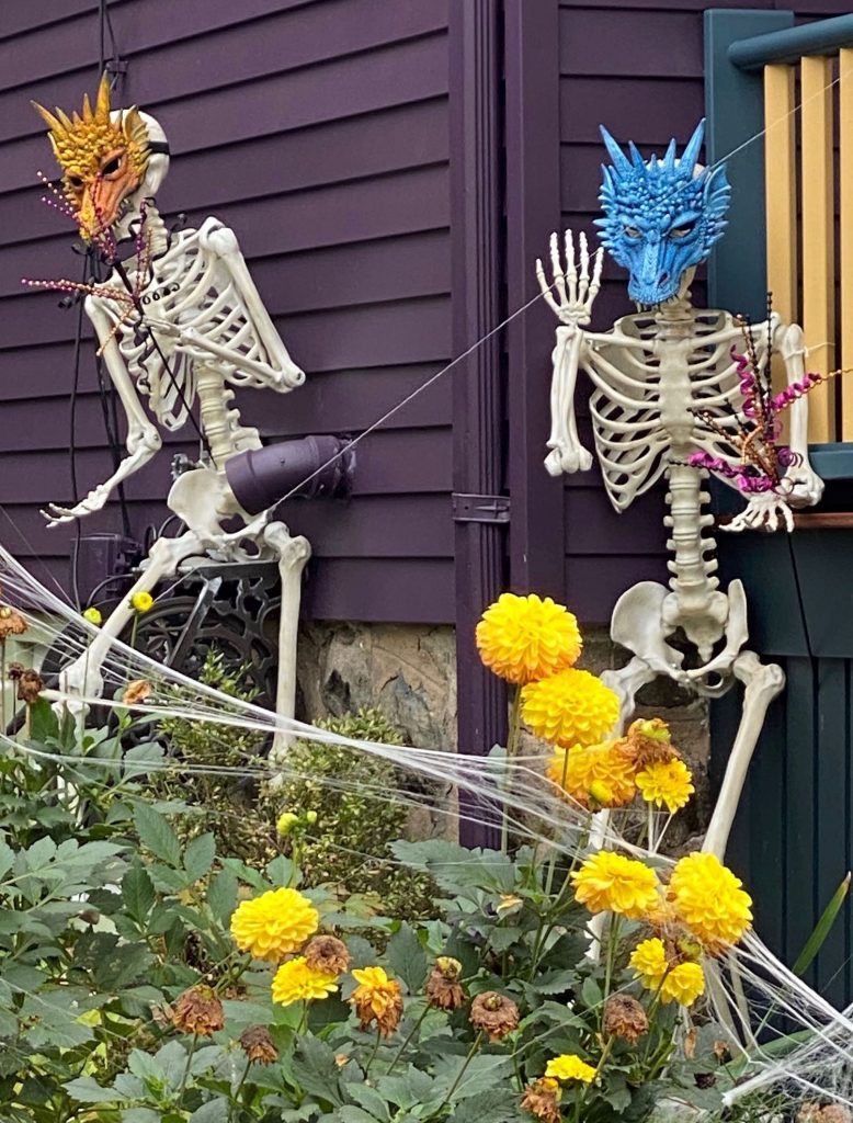 Favorite Things, Halloween Decorations, Skeletons with Masks