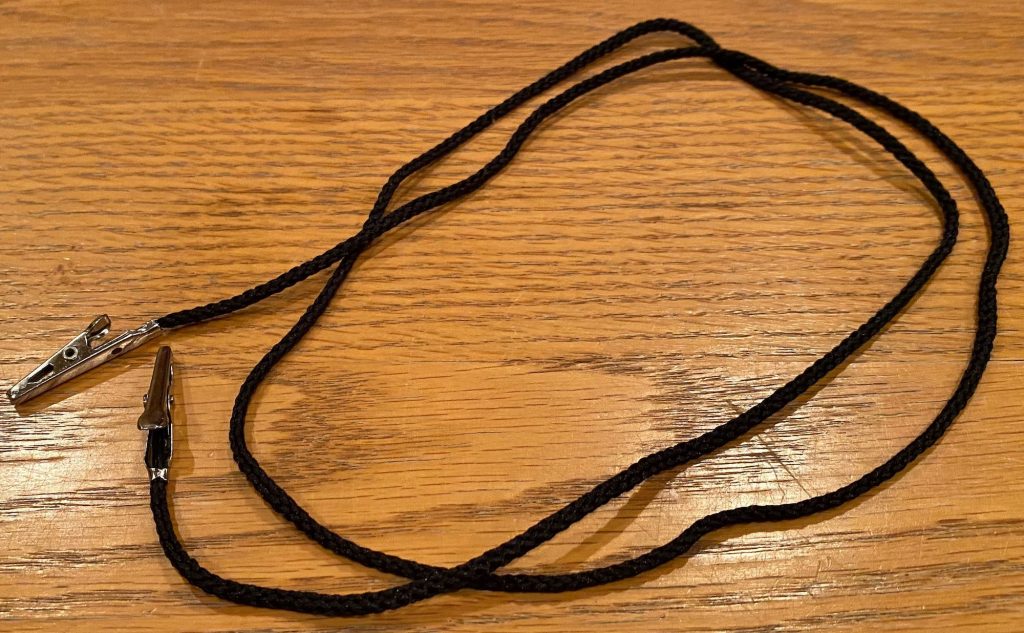 Completed mask necklace holder