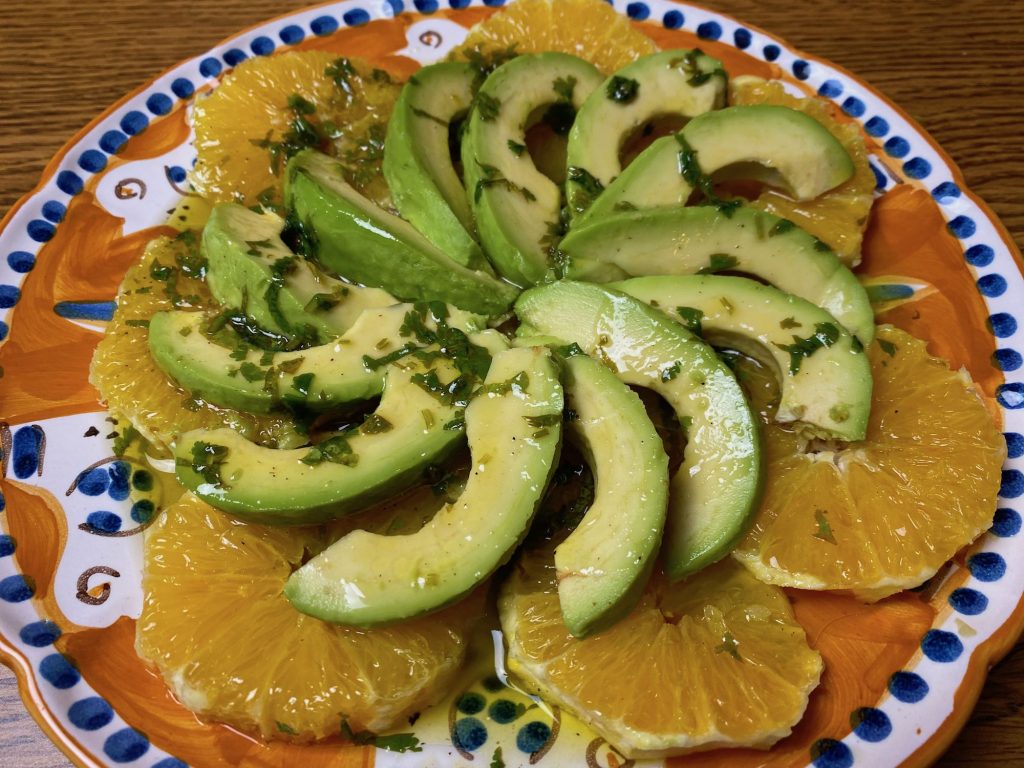 Orange Avocado Salad with Cilantro Lime Dressing