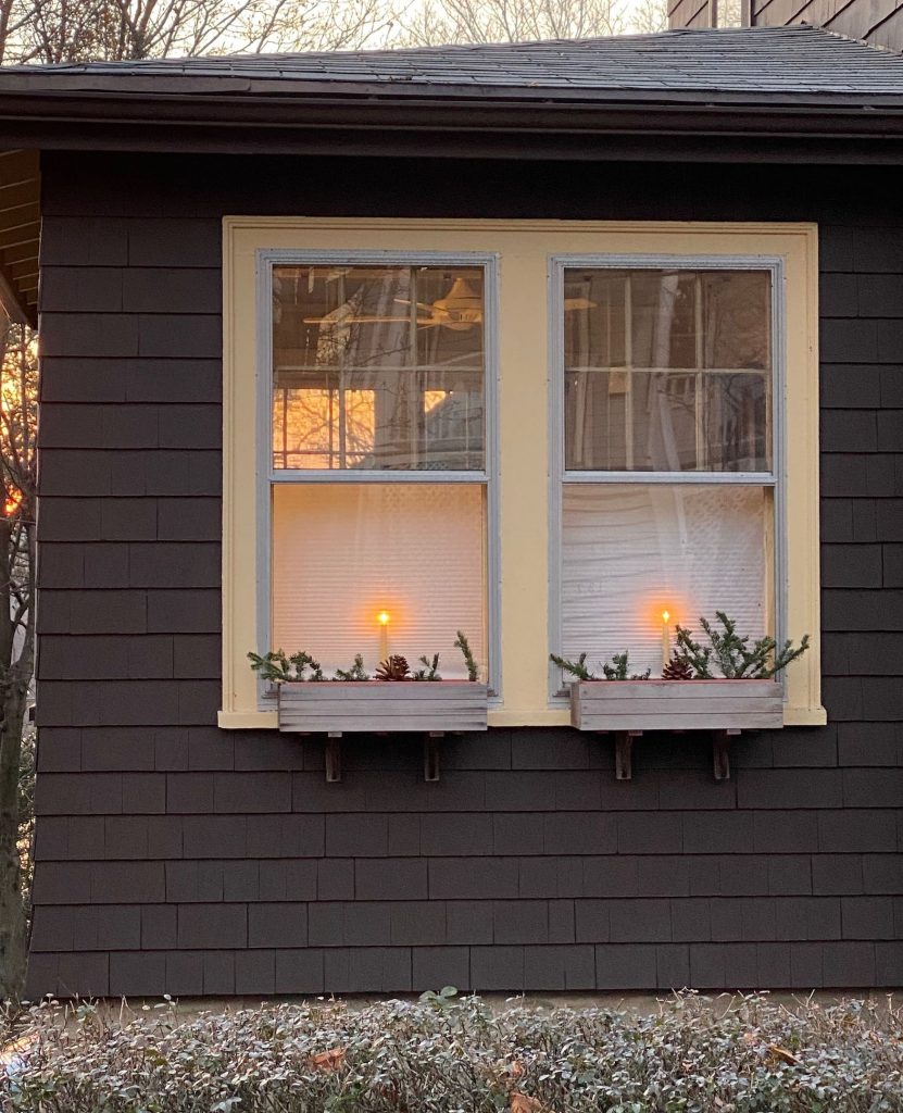 Holiday Candles in Windows