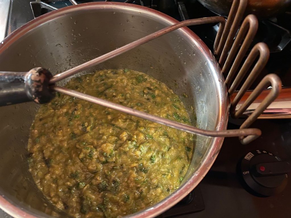 Mashed Zucchini for Spaghetti alla Nerano