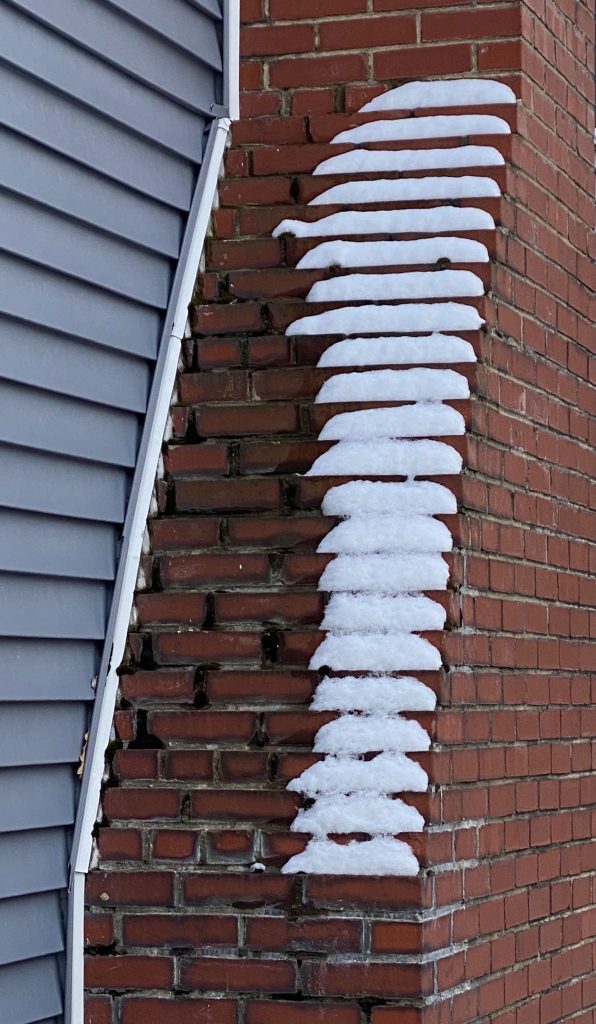 It's the weekend! Number 192, Snow Layers on a Chimney