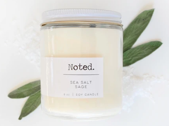 New England Made Gifts, Sea Salt Sage Candle