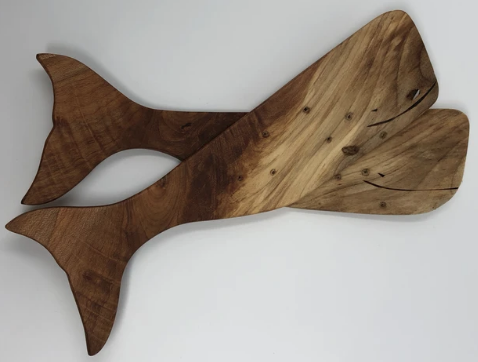 Gifts for Your Chef and Party Thrower, Chappaquiddick Wood Company's Whale Salad Servers