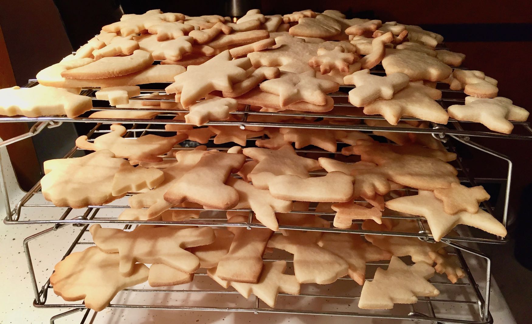 It's the weekend! Number 230, Freshly Made Christmas Cookies Cooling on Racks