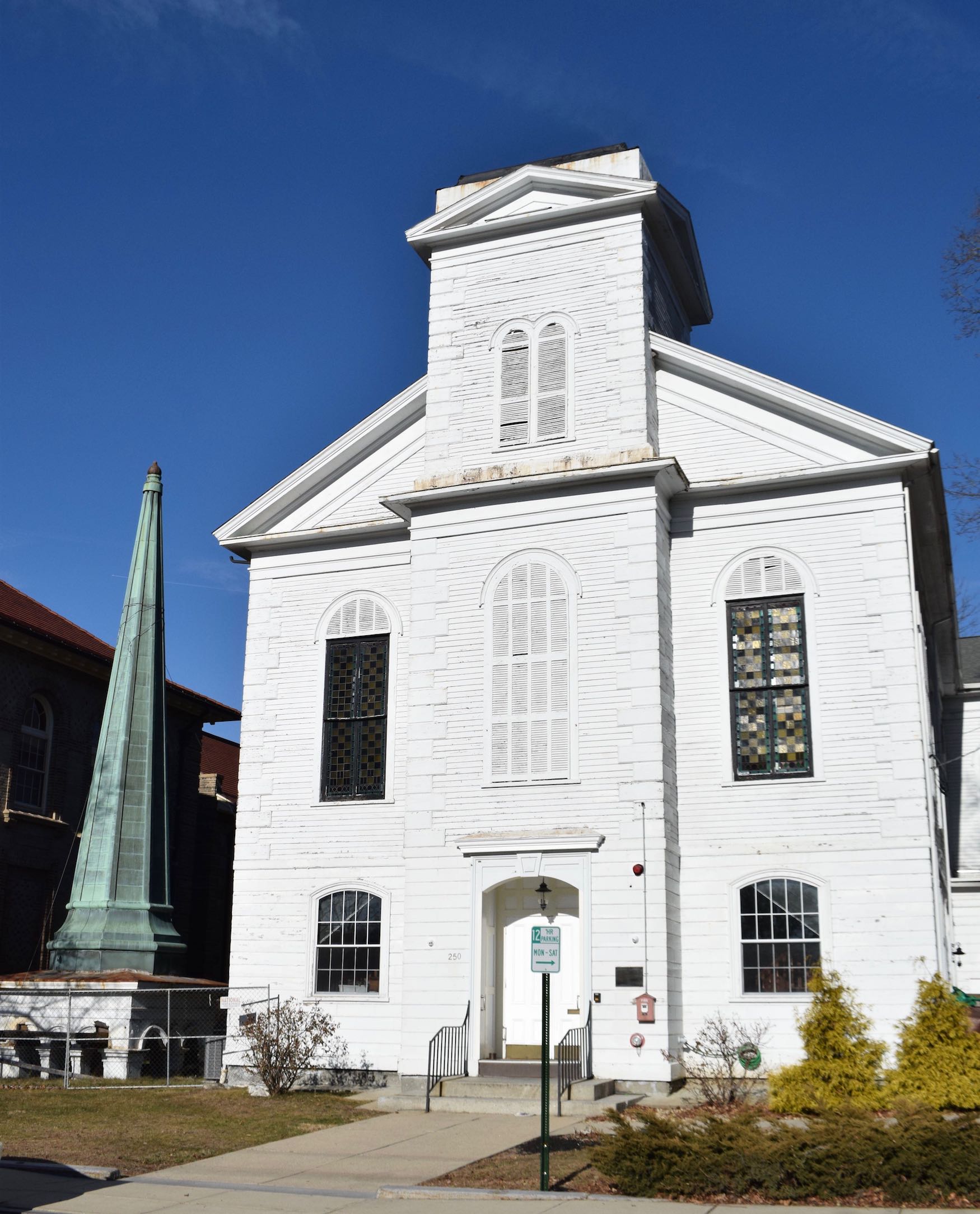 It's the weekend! Number 232, Church with Steeple Resting Next to It