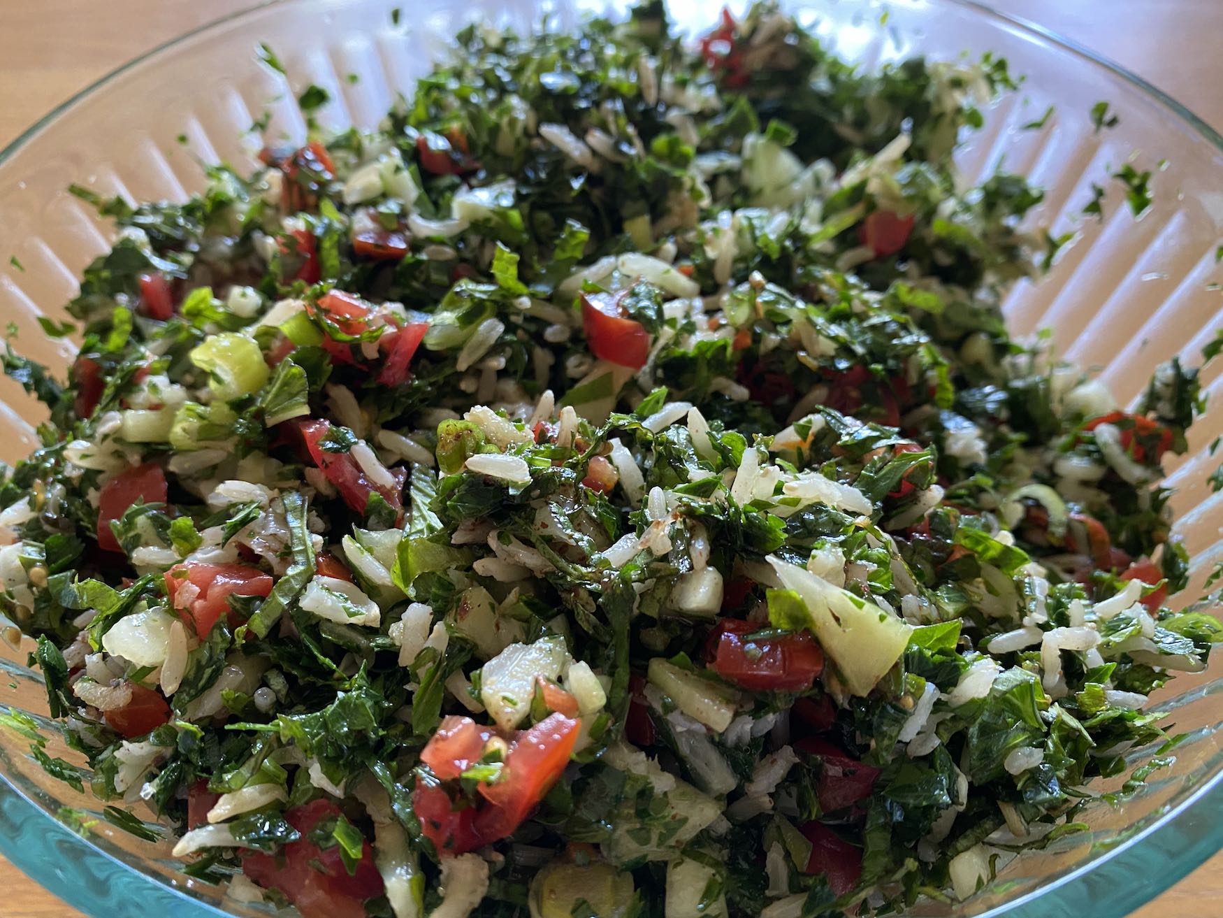 Bowl of Rice Tabbouleh Salad