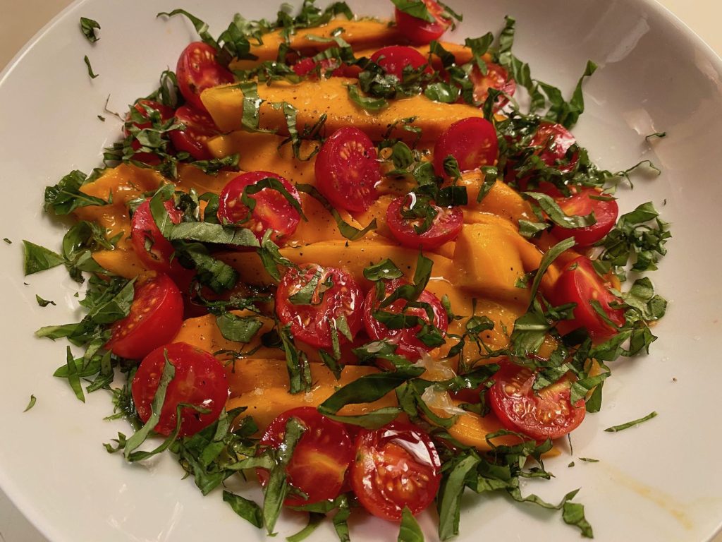 Mango, Tomato and Basil Salad