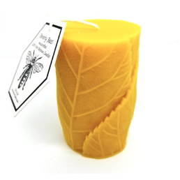 Beverly Bee's Beeswax Leaf Pillar Candle