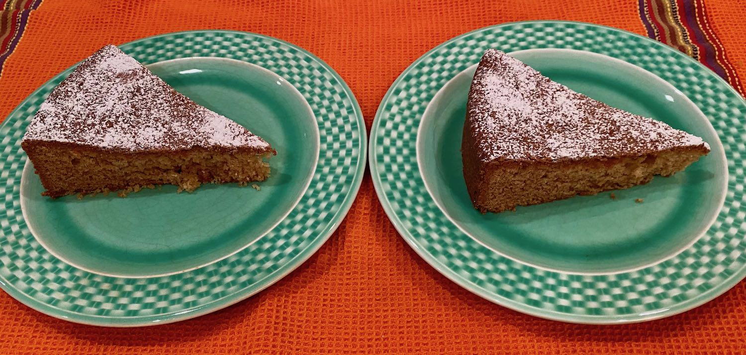 Slices of Almond Cake