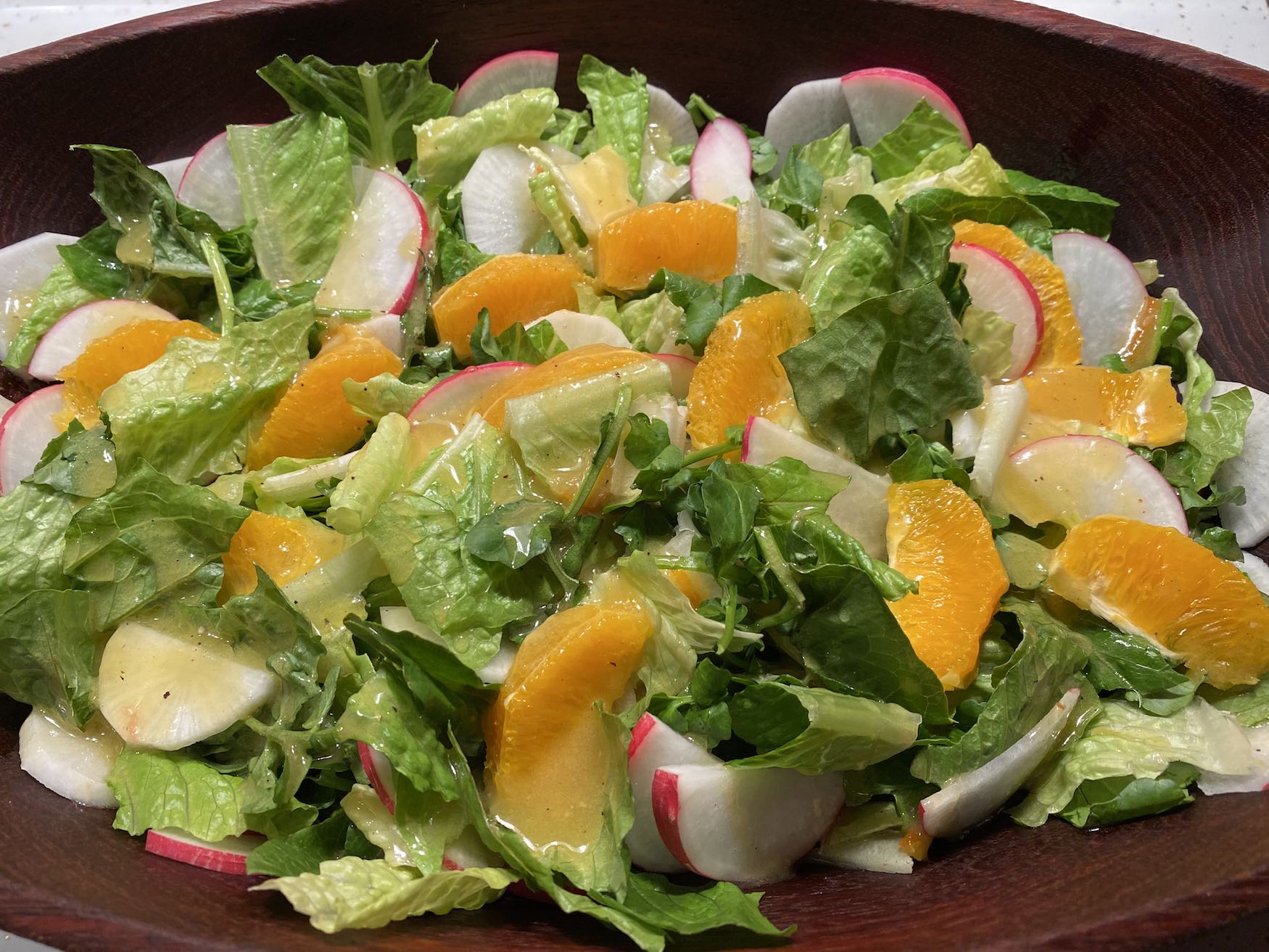 Spicy Salad with Citrus Marmalade Dressing