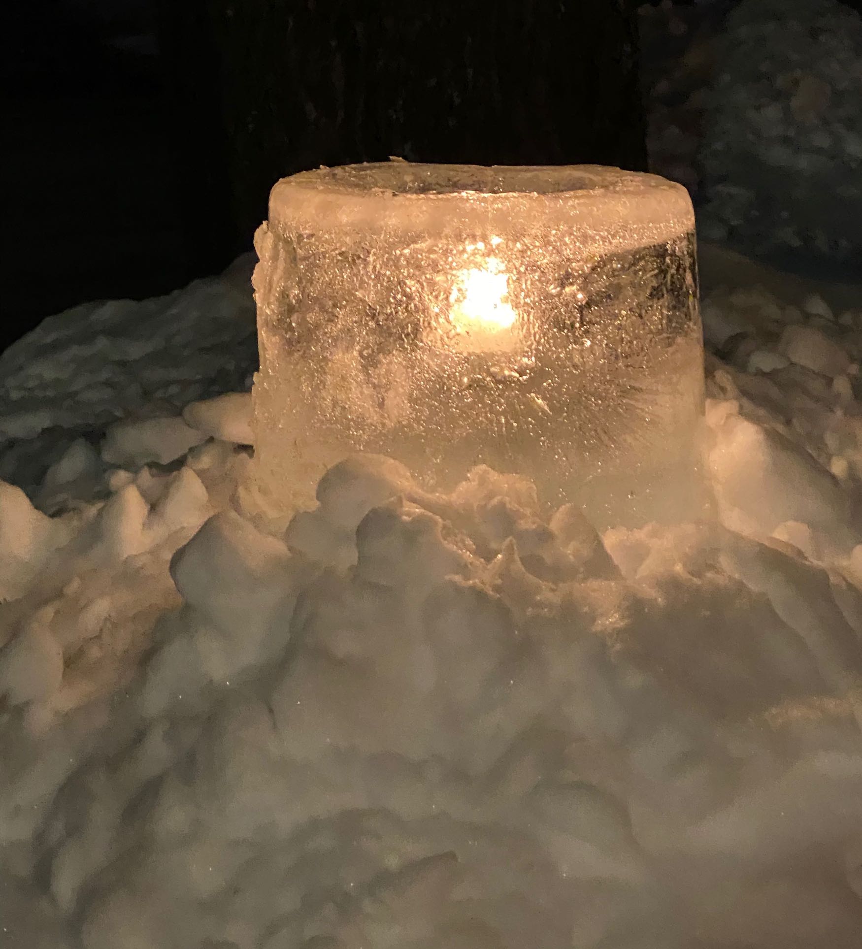 It's the weekend! Number 281, Candle in an Ice Holder on Top of the Snow