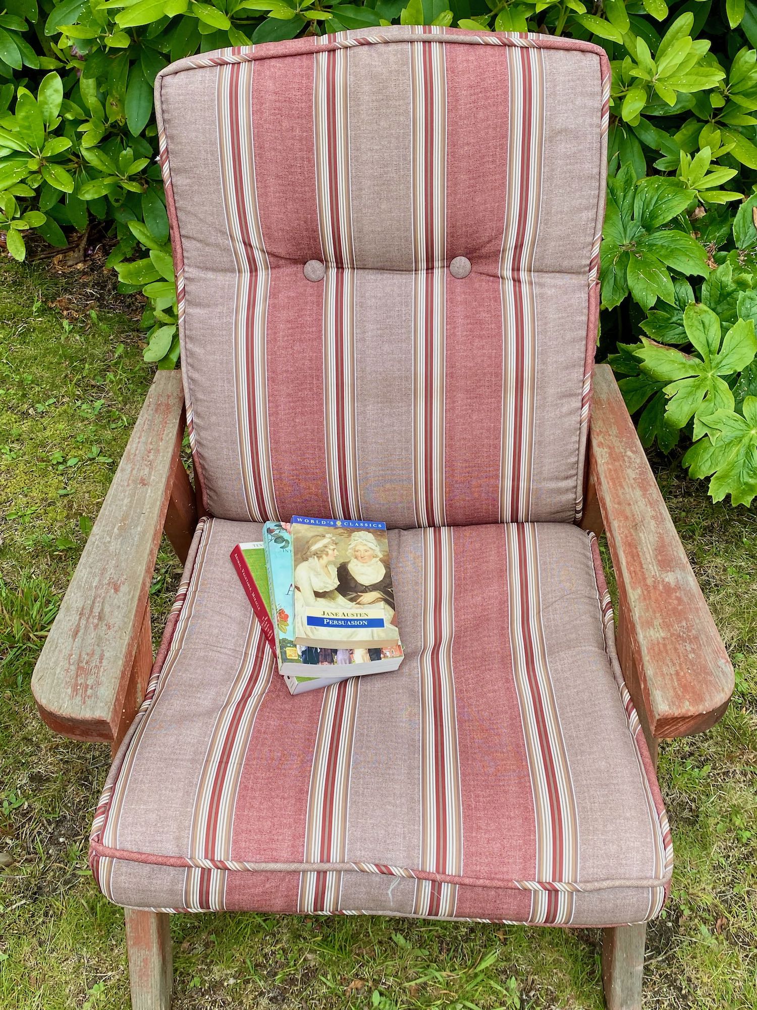 Lawn Chair and Books for Summer Reading