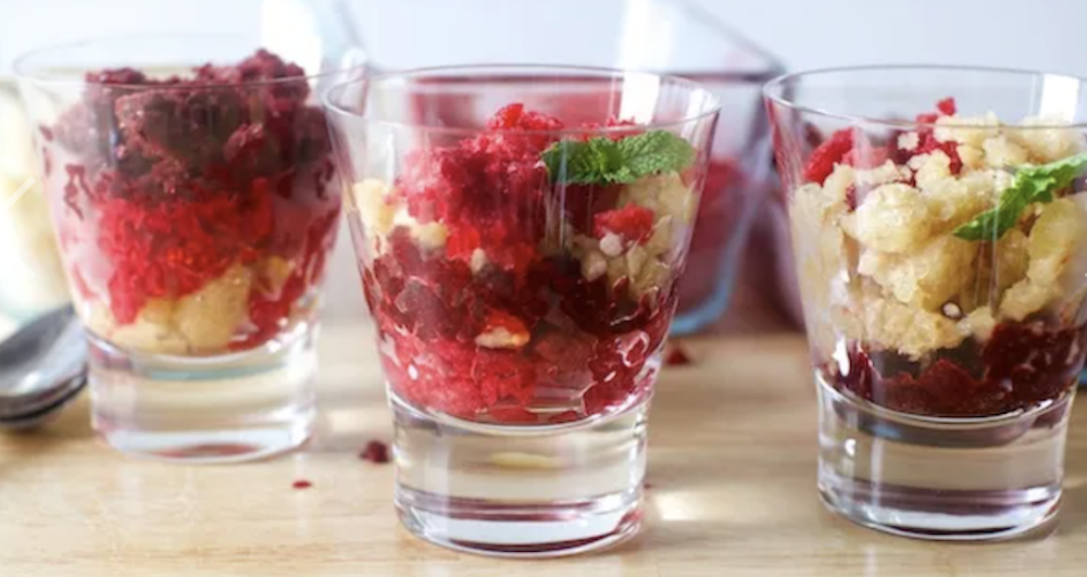 Raspberry Crushed Ice Desserts from Smitten Kitchen