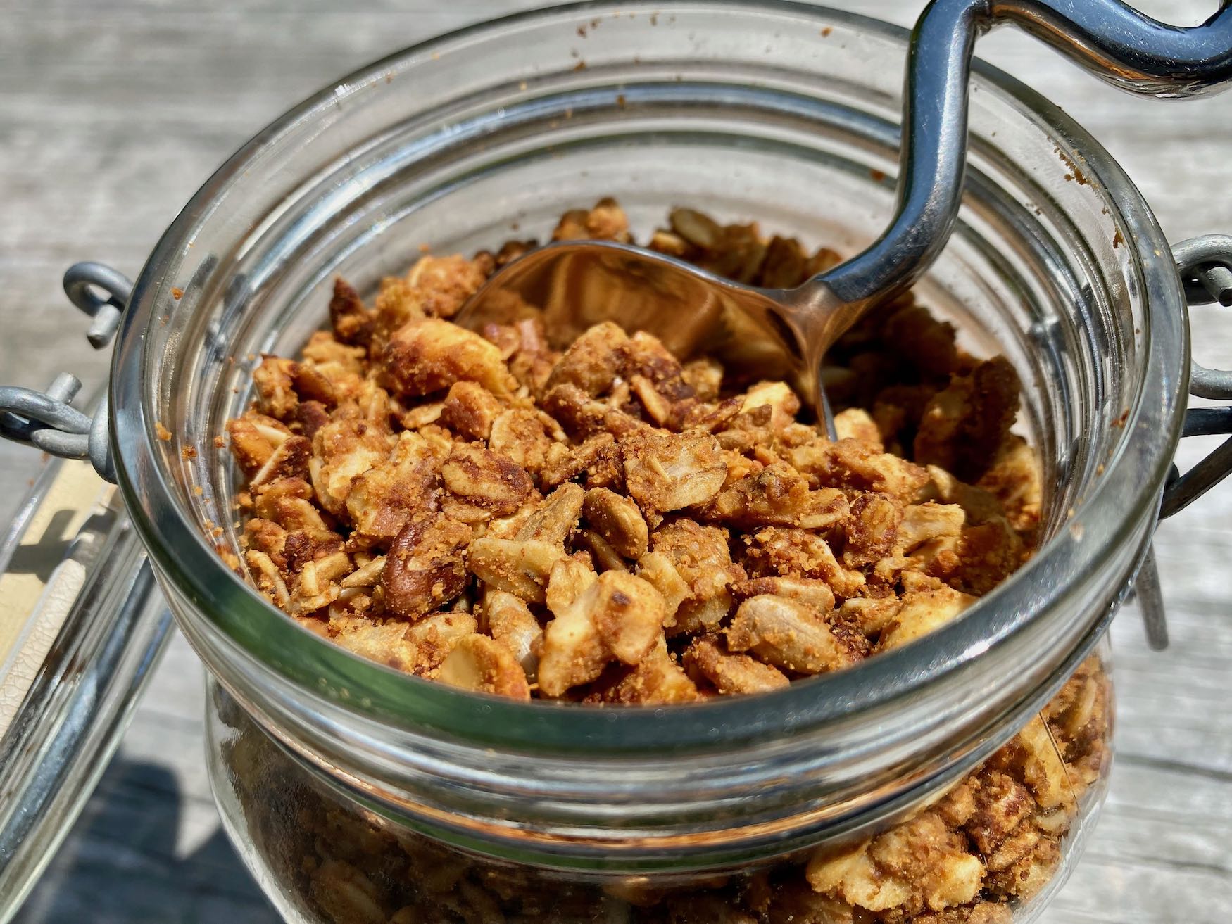 Jar of Smoky Nut and Oat Crunch